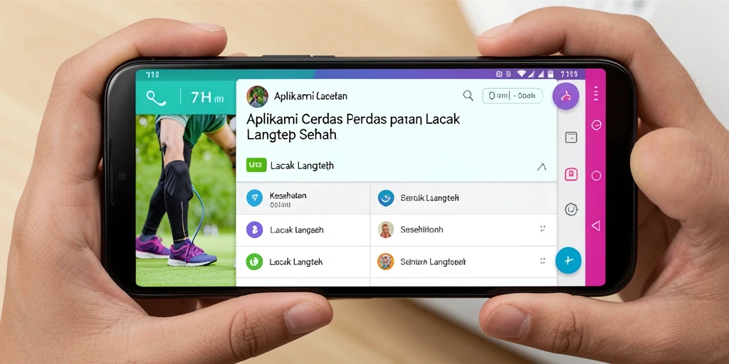 Antarmuka aplikasi 71H yang sederhana dan informatif.