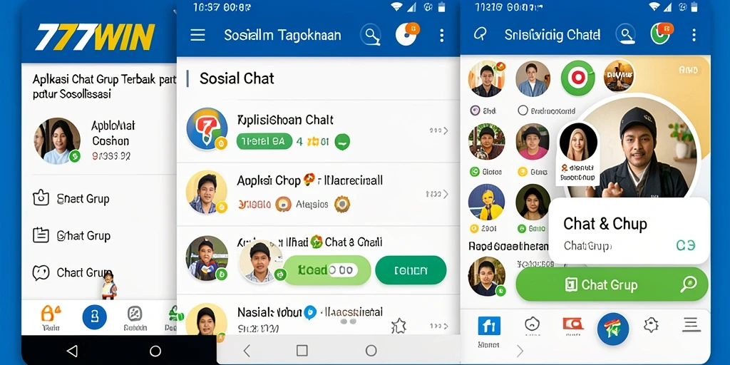 Tampilan antarmuka 777WIN yang intuitif untuk chat grup.