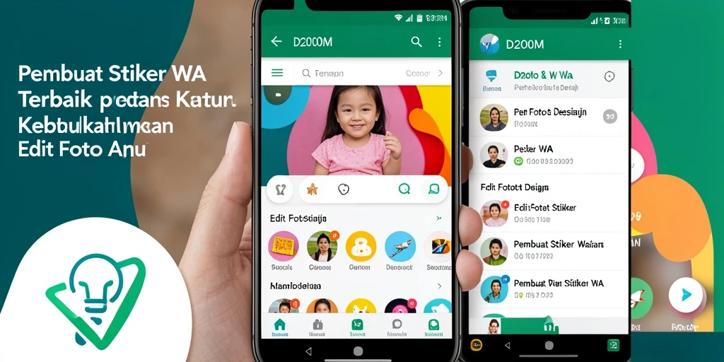 Tampilan aplikasi D200M dengan antarmuka user-friendly untuk pembuat stiker.