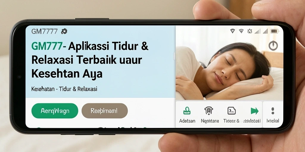 Tampilan antarmuka GM777 yang menenangkan dan fungsional untuk tidur.