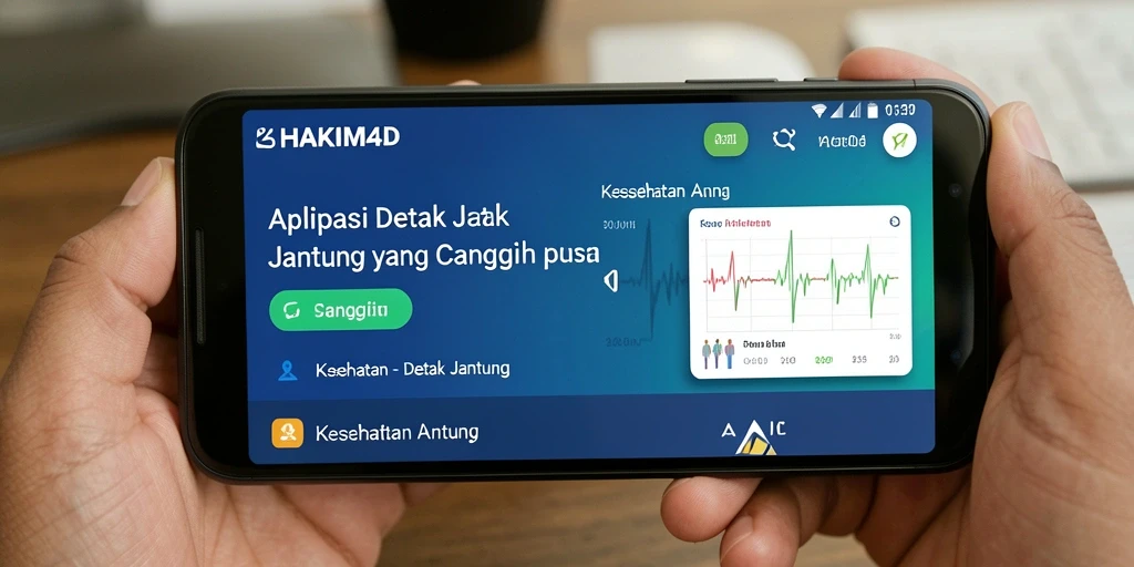 Tampilan antarmuka HAKIM4D yang menampilkan fungsi pemantauan detak jantung.