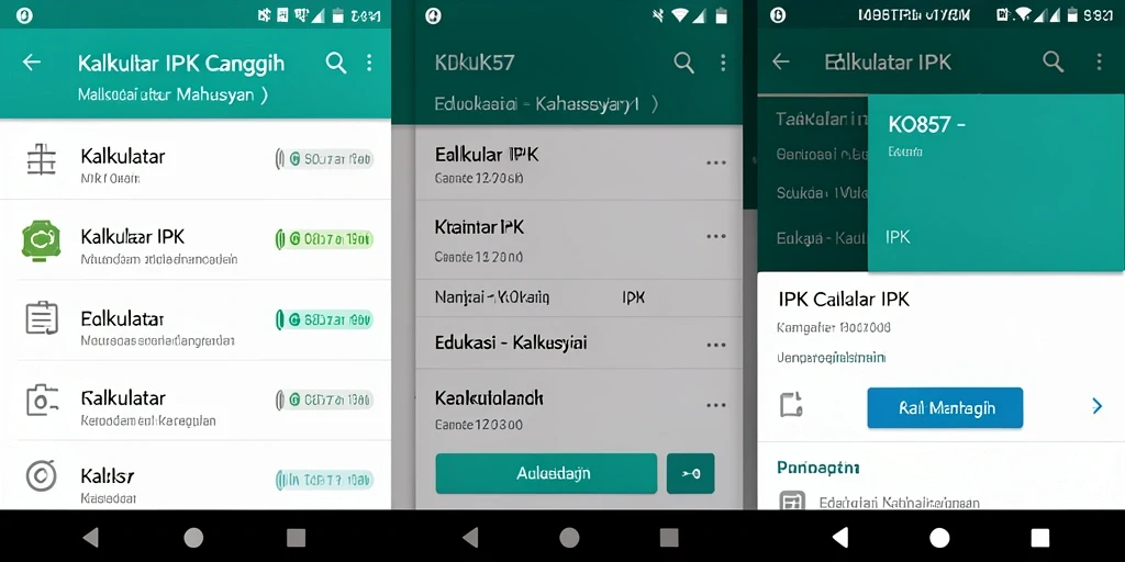 Tampilan antarmuka aplikasi Kalkulator IPK yang user-friendly.