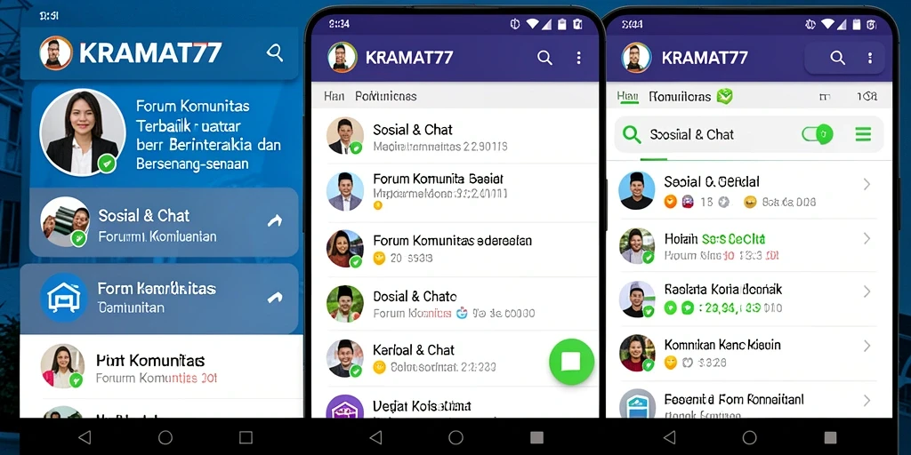 Tampilan antarmuka utama KRAMAT77 yang menarik untuk Forum Komunitas.