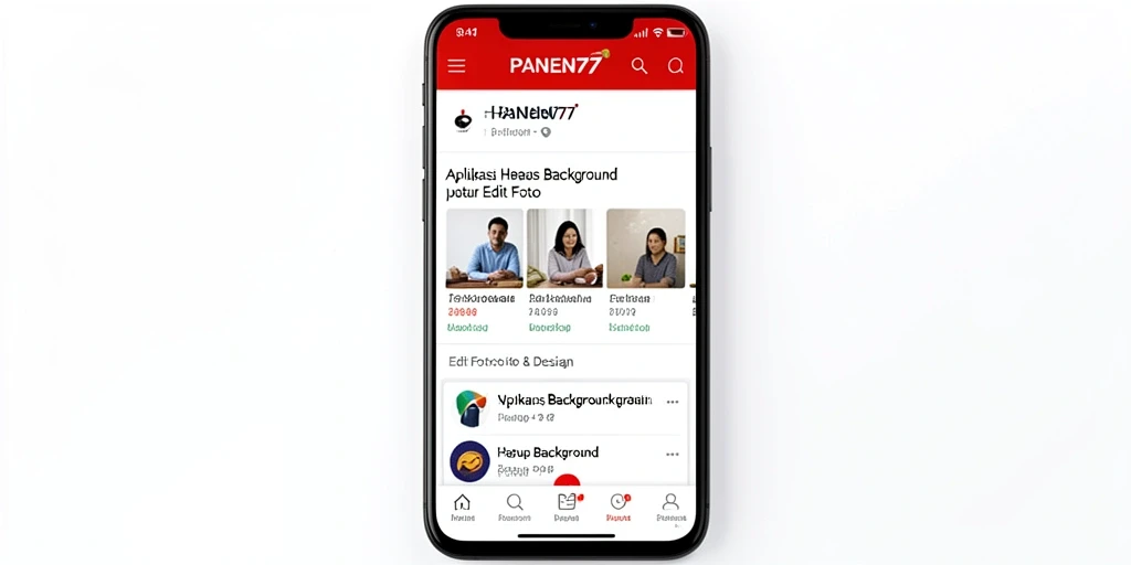 Tampilan antarmuka pengguna PANEN77 untuk penghapusan background yang efektif.