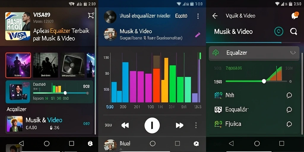 Antarmuka pengguna VISA89 yang sederhana dan fungsional untuk Equalizer.