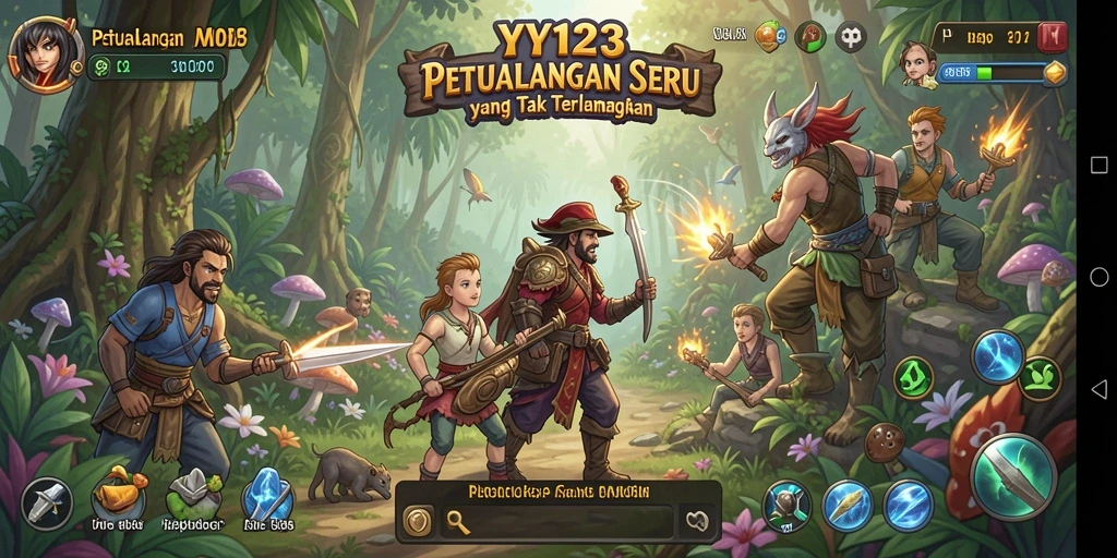 Tampilan antarmuka <strong>YY123</strong> yang memukau dalam suasana Petualangan.