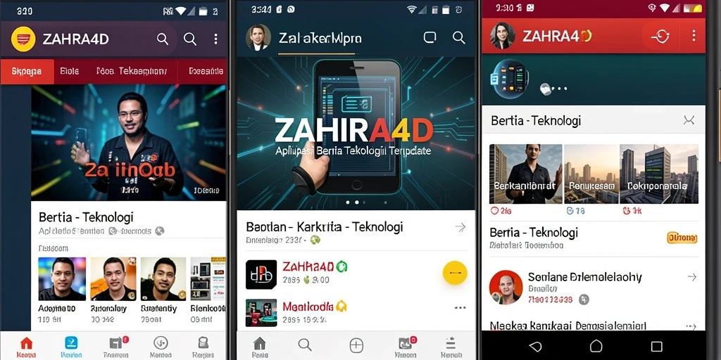 Tampilan antarmuka ZAHRA4D dengan fitur berita teknologi.